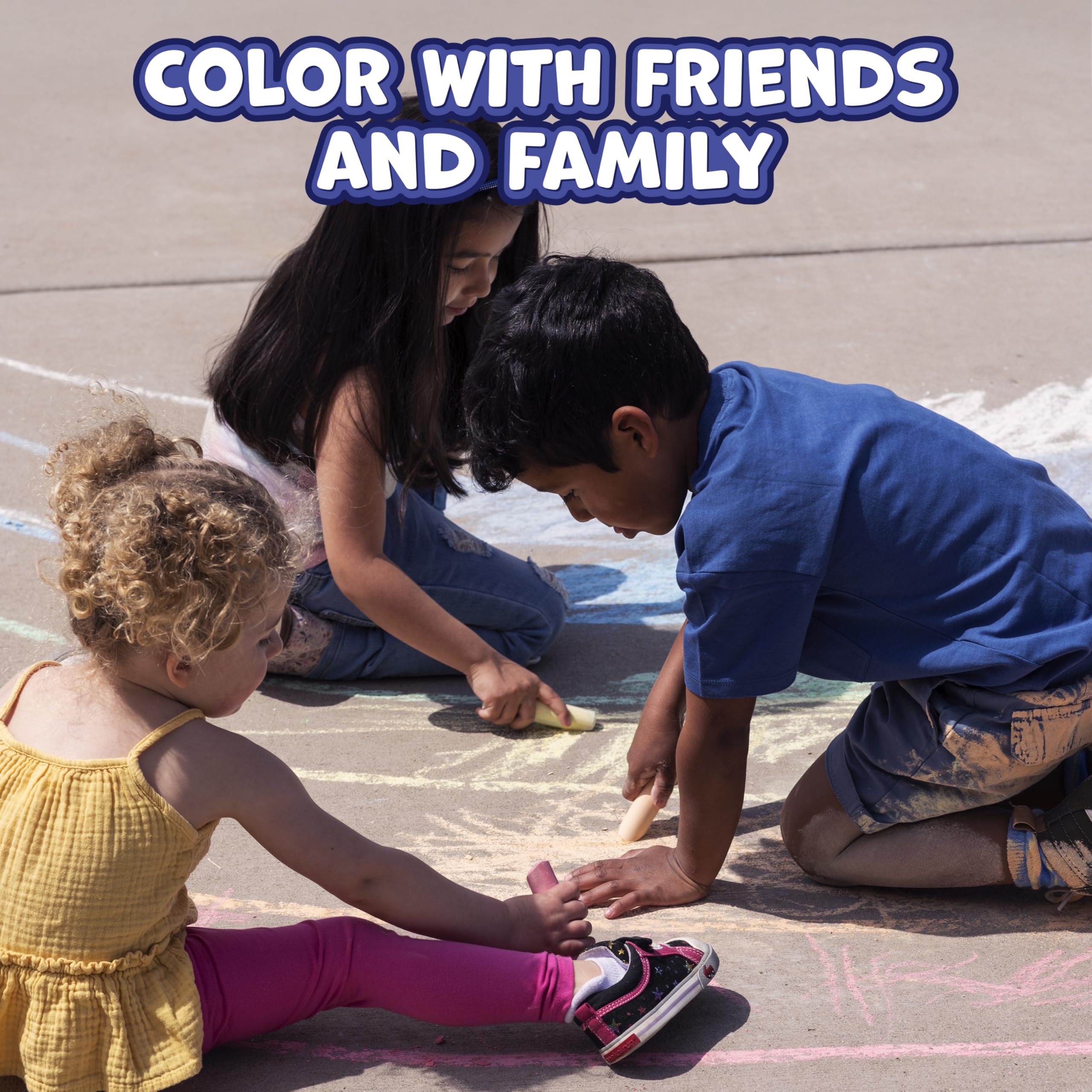 READY 2 LEARN Jumbo Sidewalk Chalk | Set of 20 | 9 Colors | Washable and Non-Toxic | Bulk Set of Chalk for Kids