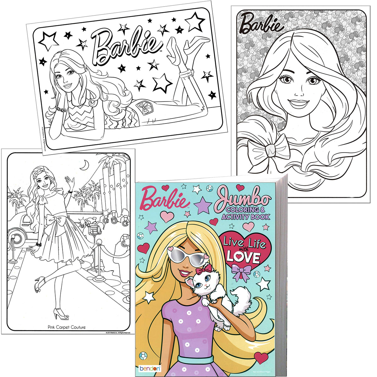 Lazy Days Barbie Lebe das Leben mit Liebe Mal- und Aktivitätsbuch - 96 Seiten