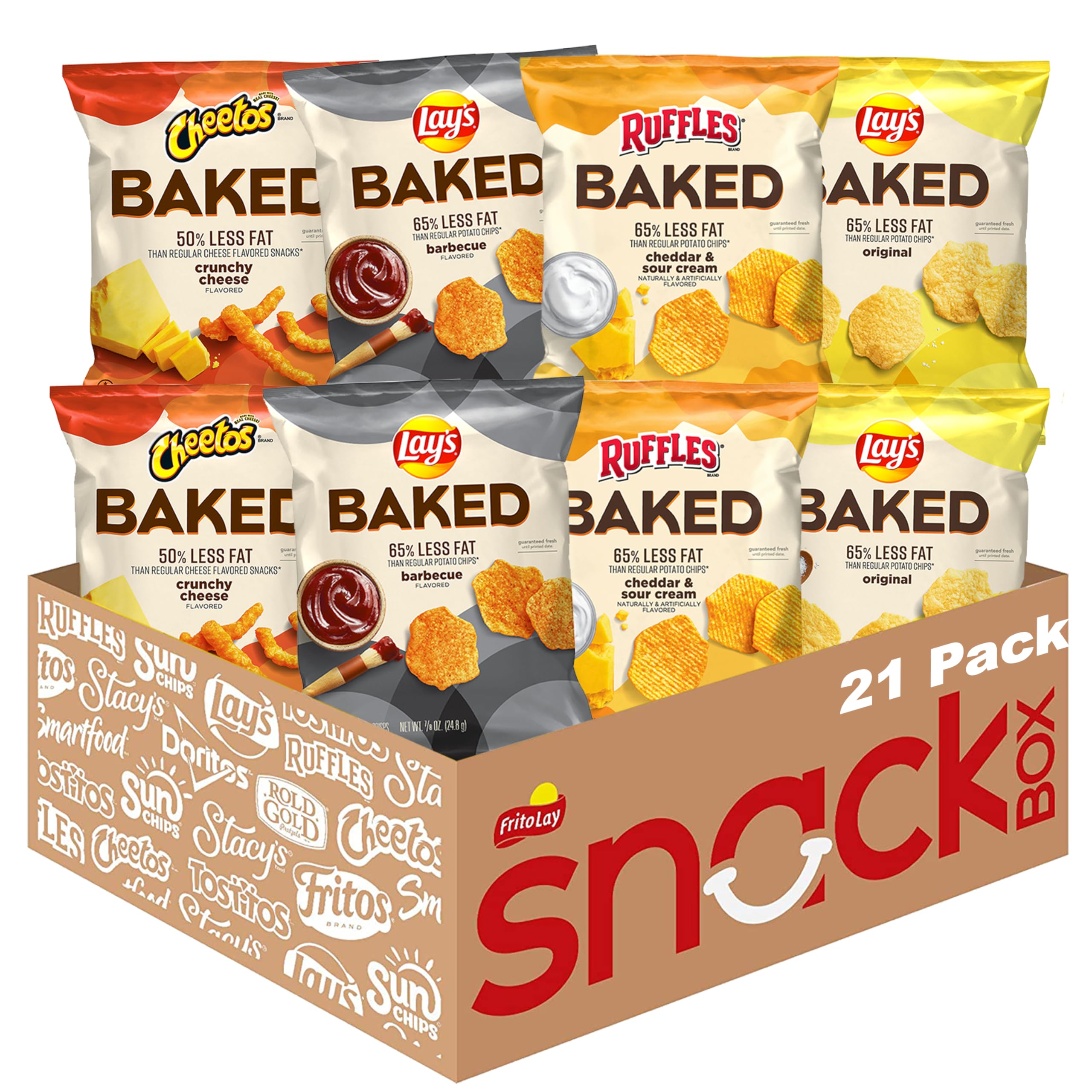 Frito-Lay Baked Probierpackung, 24,8 g Snacktüten (21er-Pack)