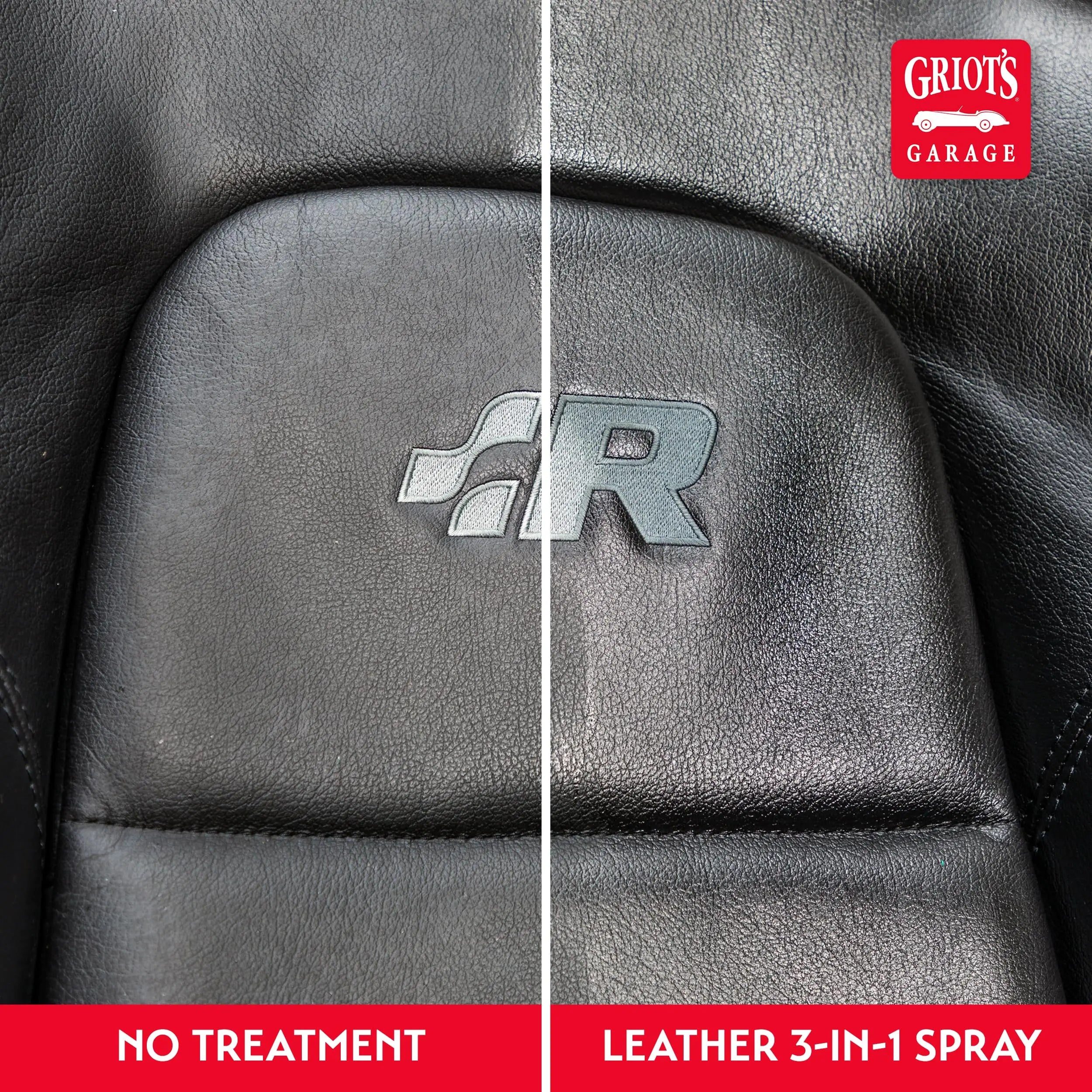 Griot's Garage Leather 3-in-1 Spray, Cleaner and Conditioner for Leather and Vinyl, Car Seats and Vehicle Interior, Truck, RV, Boats, and Home, 10963, 22 oz