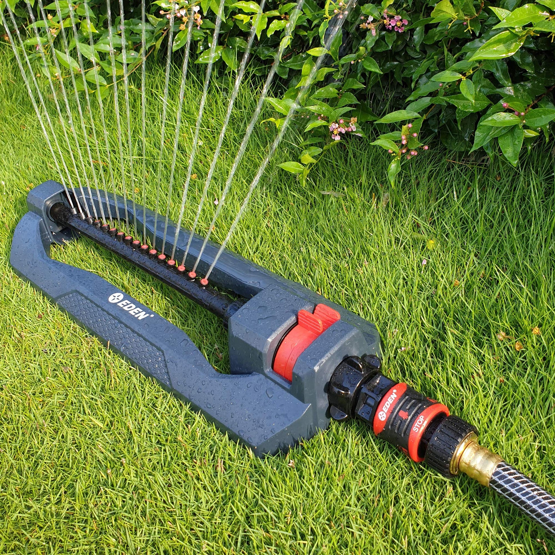 Eden 96213 Lawn & Garden Essential Oscillating Sprinkler | Water Sprinkler for Yard,Covers up to 3,600 sq. ft., Heavy Weight Base